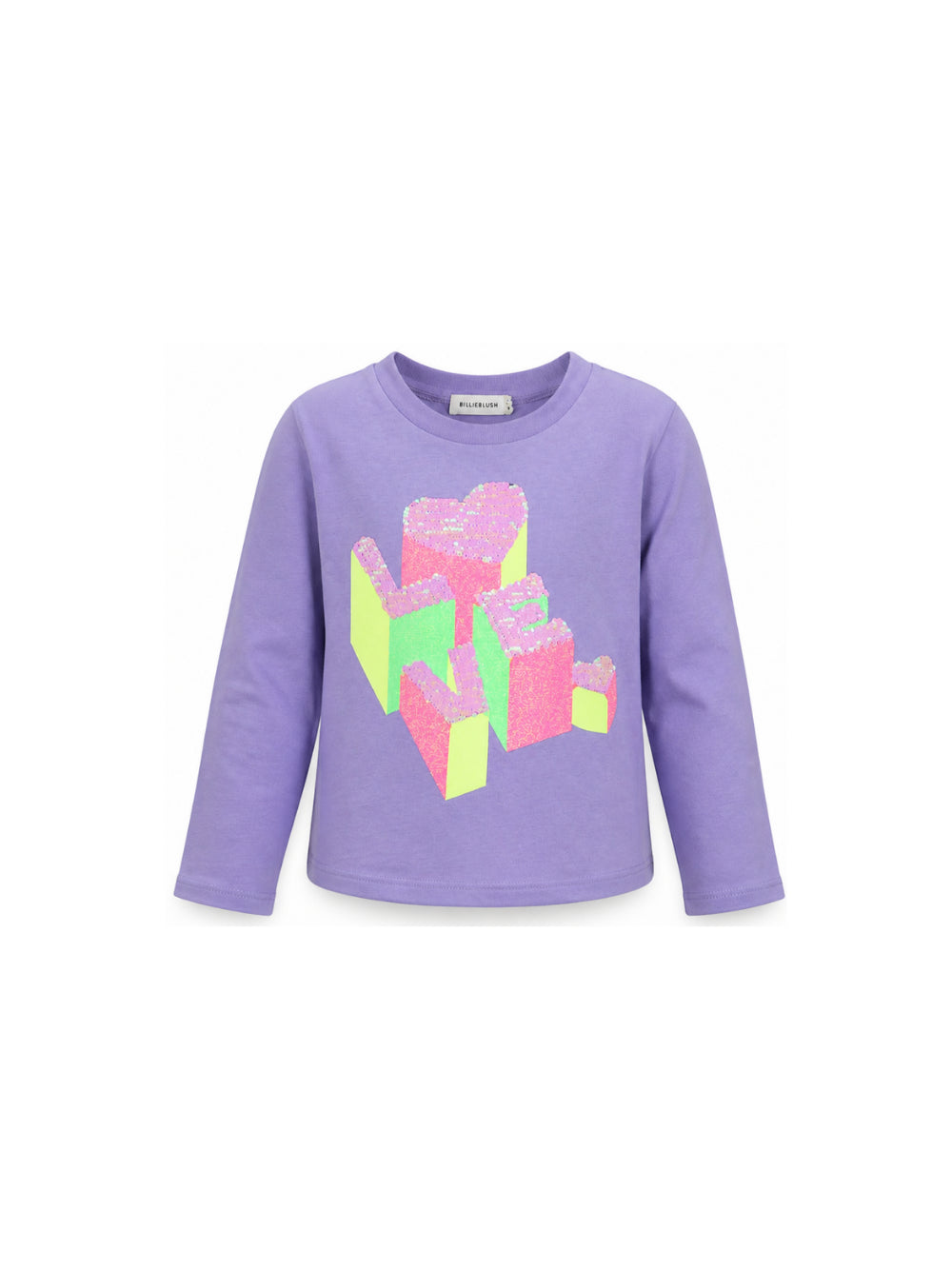 T-shirt per bambina Billieblush Kids viola con decorazione con paillettes U22385 90E BILLIEBLUSH KIDS 