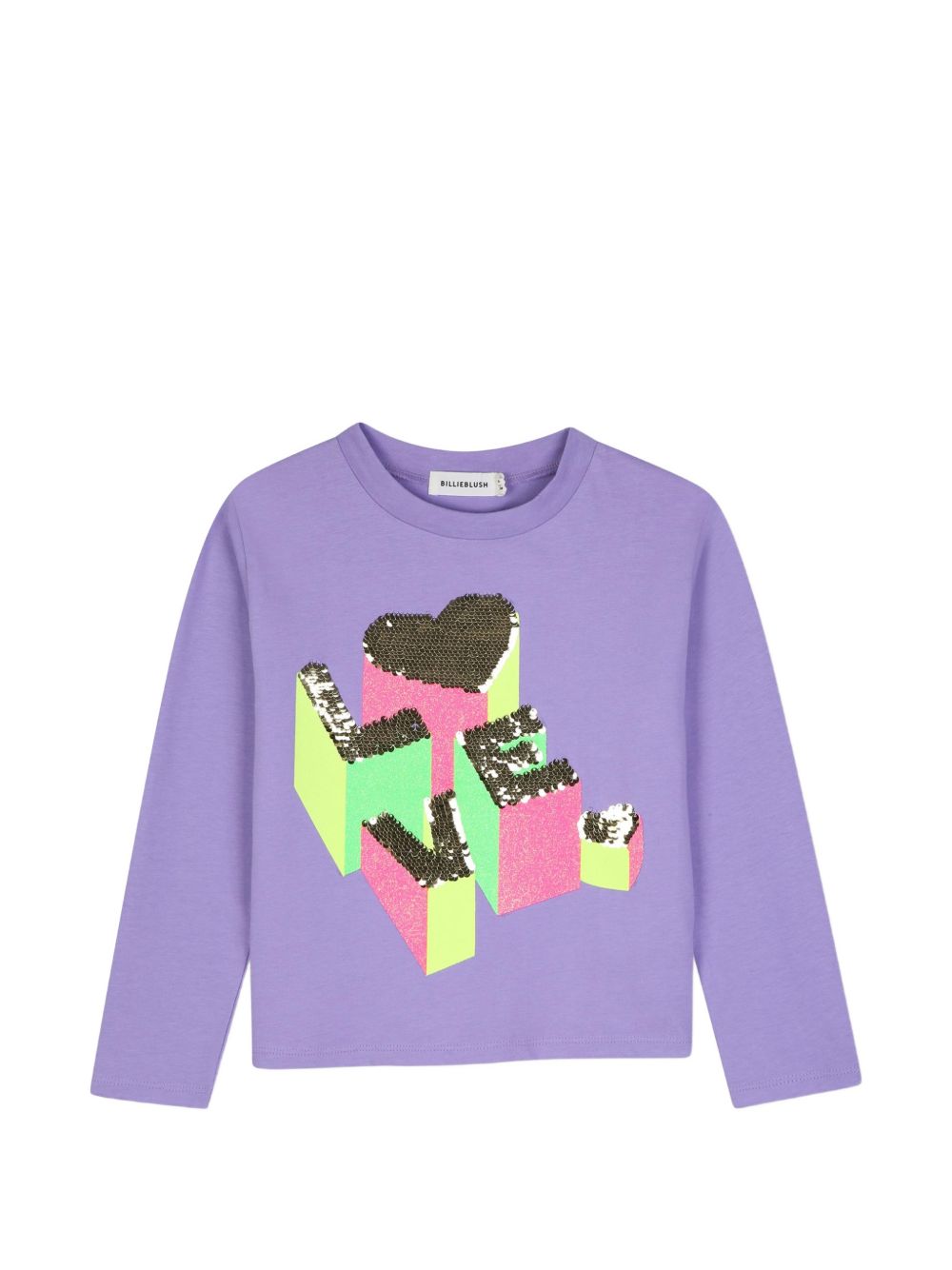 T-shirt per bambina Billieblush Kids viola con decorazione con paillettes U22385 90E BILLIEBLUSH KIDS 