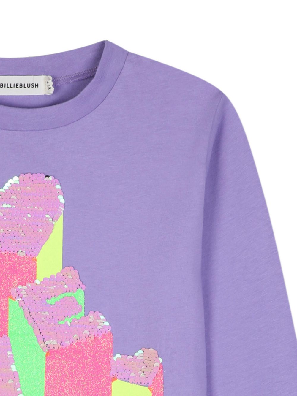 T-shirt per bambina Billieblush Kids viola con decorazione con paillettes U22385 90E BILLIEBLUSH KIDS 