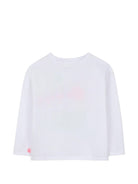 T-shirt per bambina Billieblush Kids bianca con stampa grafica gatto U22387 10P BILLIEBLUSH KIDS 