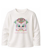 T-shirt per bambina Billieblush Kids bianca con stampa grafica sul davanti U22388 121 BILLIEBLUSH KIDS 