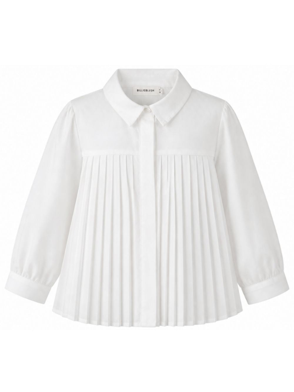 Blusa per bambina Billieblush Kids bianca con design plissettato U22391 121 BILLIEBLUSH KIDS 