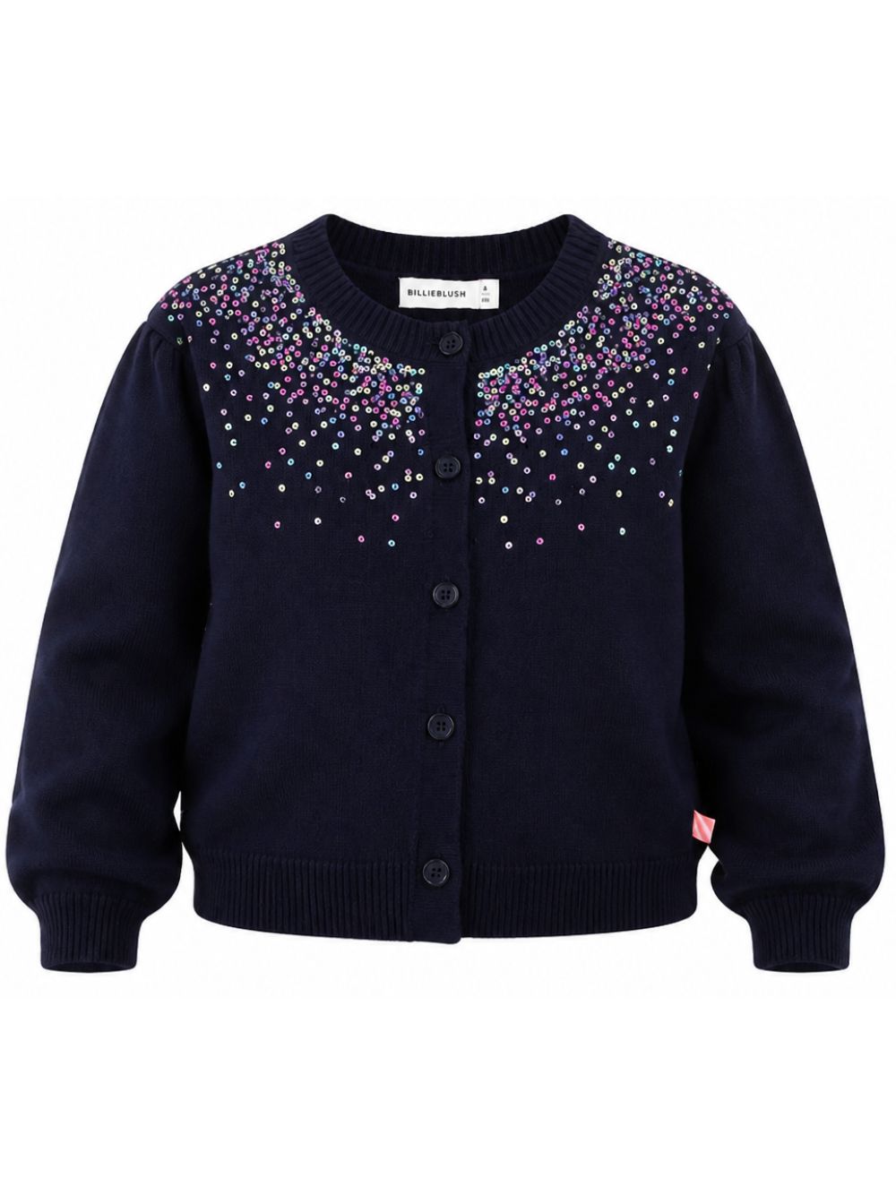 Cardigan per bambina Billieblush Kids blu con decorazione con paillettes U22394 85T BILLIEBLUSH KIDS 