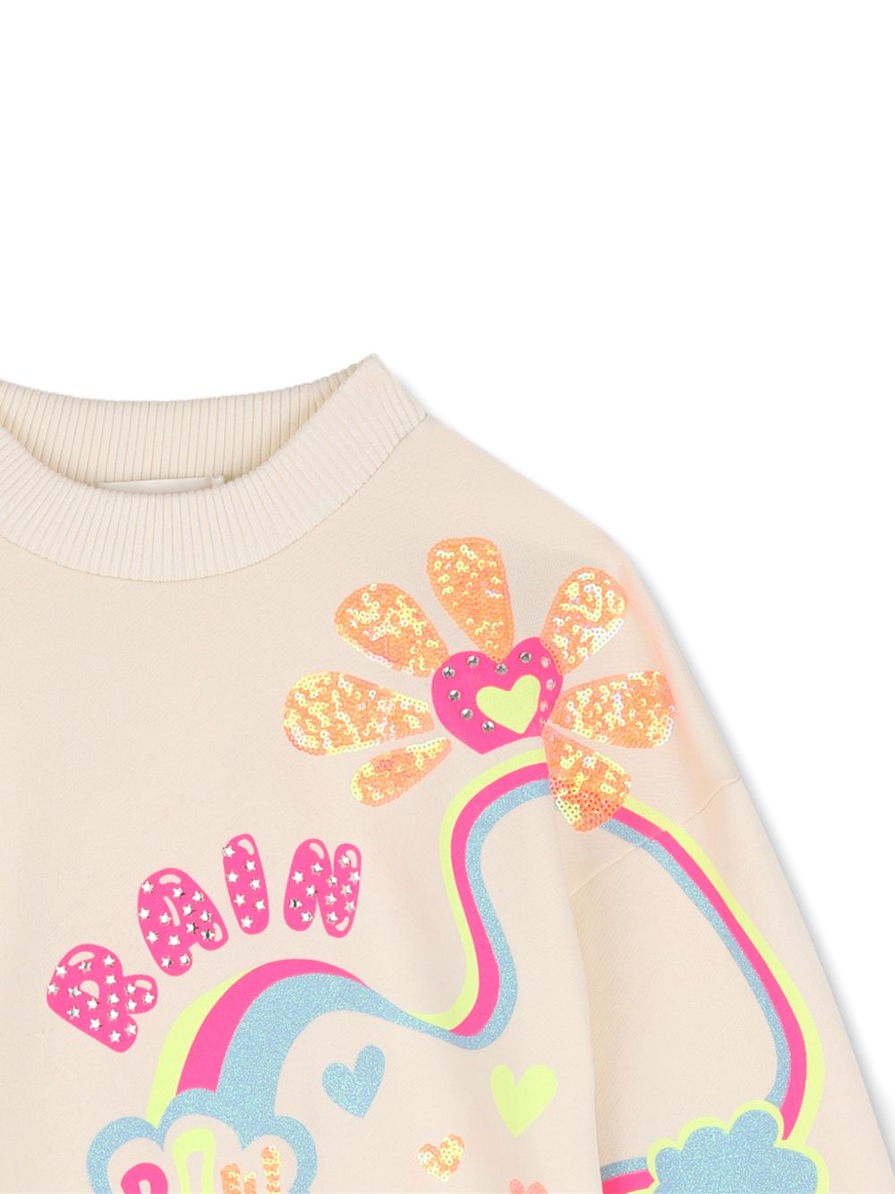 Felpa per bambina Billieblush Kids beige con decorazione con paillettes U22397 243 BILLIEBLUSH KIDS 