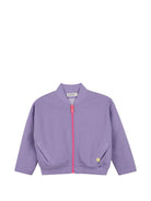 Felpa per bambina Billieblush Kids viola con decorazione con paillettes sul retro U22405 90E BILLIEBLUSH KIDS 