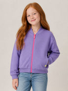 Felpa per bambina Billieblush Kids viola con decorazione con paillettes sul retro U22405 90E BILLIEBLUSH KIDS 