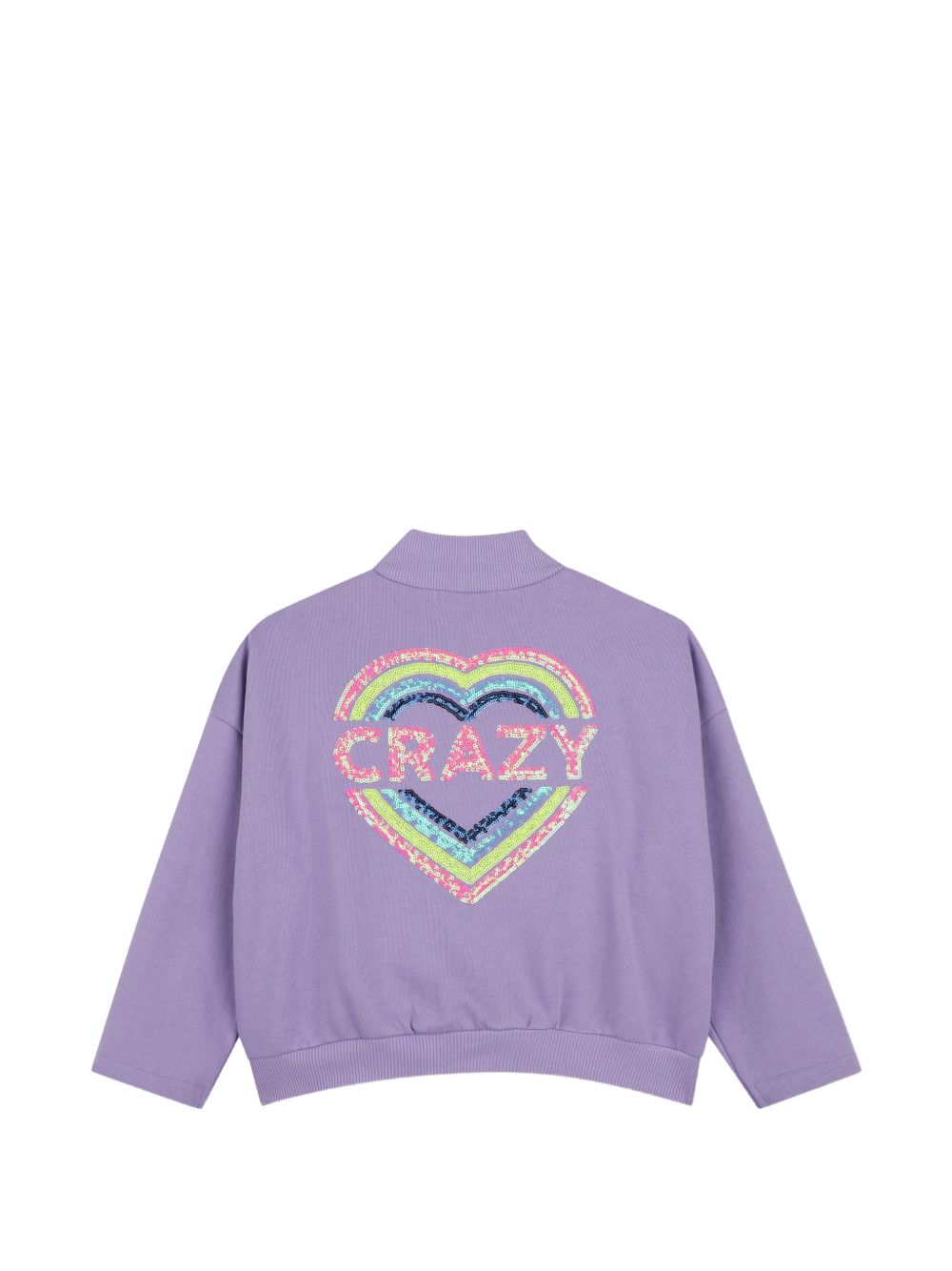 Felpa per bambina Billieblush Kids viola con decorazione con paillettes sul retro U22405 90E BILLIEBLUSH KIDS 