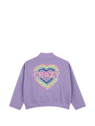 Felpa per bambina Billieblush Kids viola con decorazione con paillettes sul retro U22405 90E BILLIEBLUSH KIDS 