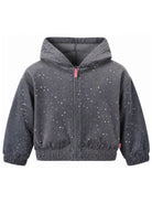 Felpa per bambina Billieblush Kids grigia con paillettes e cappuccio U22407 083 BILLIEBLUSH KIDS 