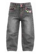 Jeans per bambina Billieblush Kids in denim grigio con ricamo a cuori U22413 Z20 BILLIEBLUSH KIDS 