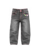 Jeans per bambina Billieblush Kids in denim grigio con ricamo a cuori U22413 Z20 BILLIEBLUSH KIDS 