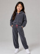 Pantaloni sportivi per bambina Billieblush Kids grigi con paillettes U22422 083 BILLIEBLUSH KIDS 