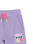 Pantaloni per bambina Billieblush Kids viola con chiusura con coulisse U22424 90E BILLIEBLUSH KIDS 
