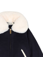 Giubbino per bambina Billieblush Kids blu con colletto in pelliccia sintetica U22431 85T BILLIEBLUSH KIDS 