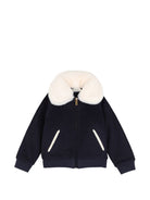Giubbino per bambina Billieblush Kids blu con colletto in pelliccia sintetica U22431 85T BILLIEBLUSH KIDS 
