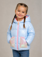 Giubbino per bambina Billieblush Kids azzurro con paillettes U22446 78R BILLIEBLUSH KIDS 