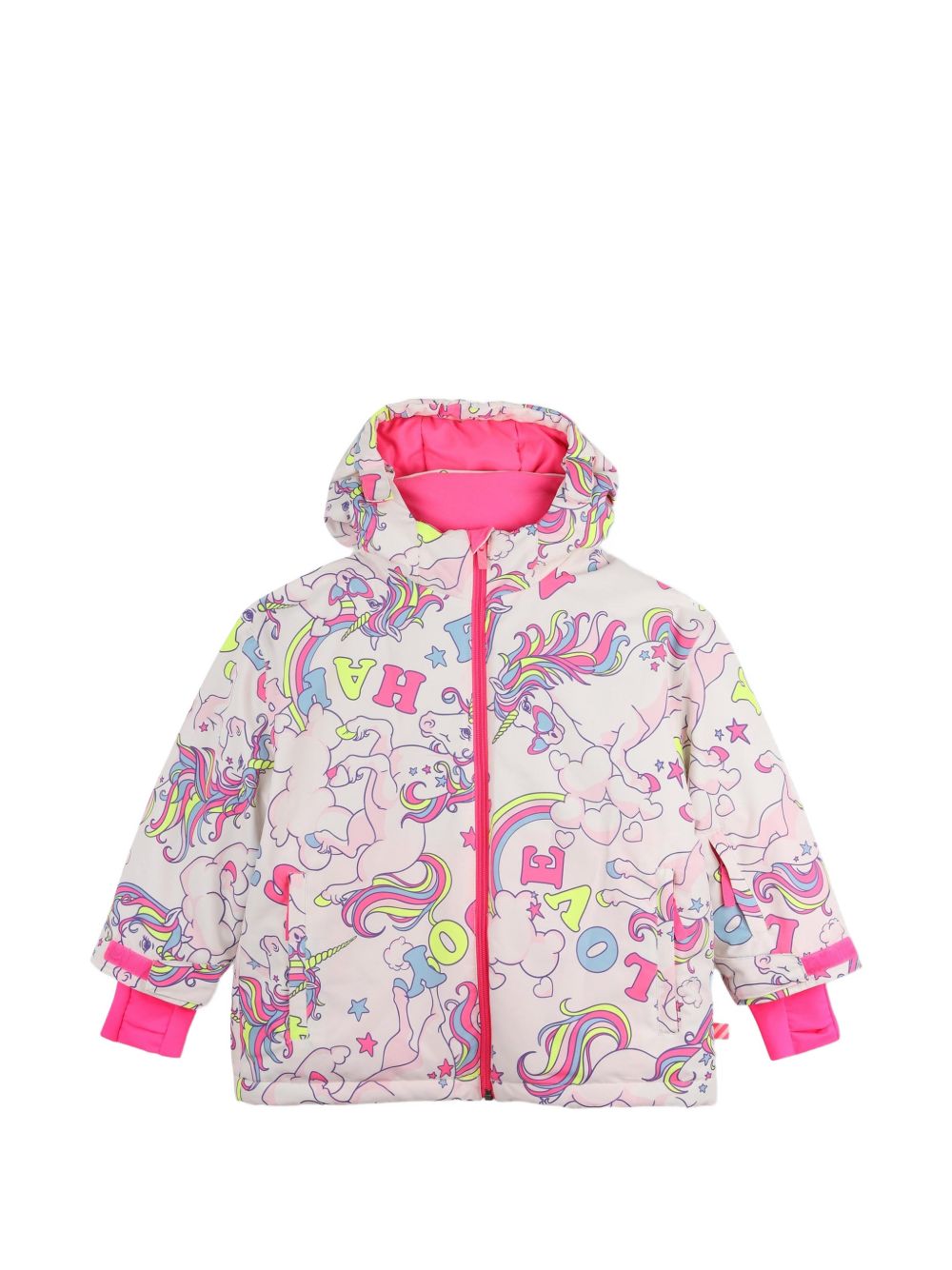 Giubbino per bambina Billieblush Kids rosa con stampa unicorni all-over U22451 Z41 BILLIEBLUSH KIDS 