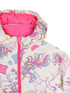 Giubbino per bambina Billieblush Kids rosa con stampa unicorni all-over U22451 Z41 BILLIEBLUSH KIDS 