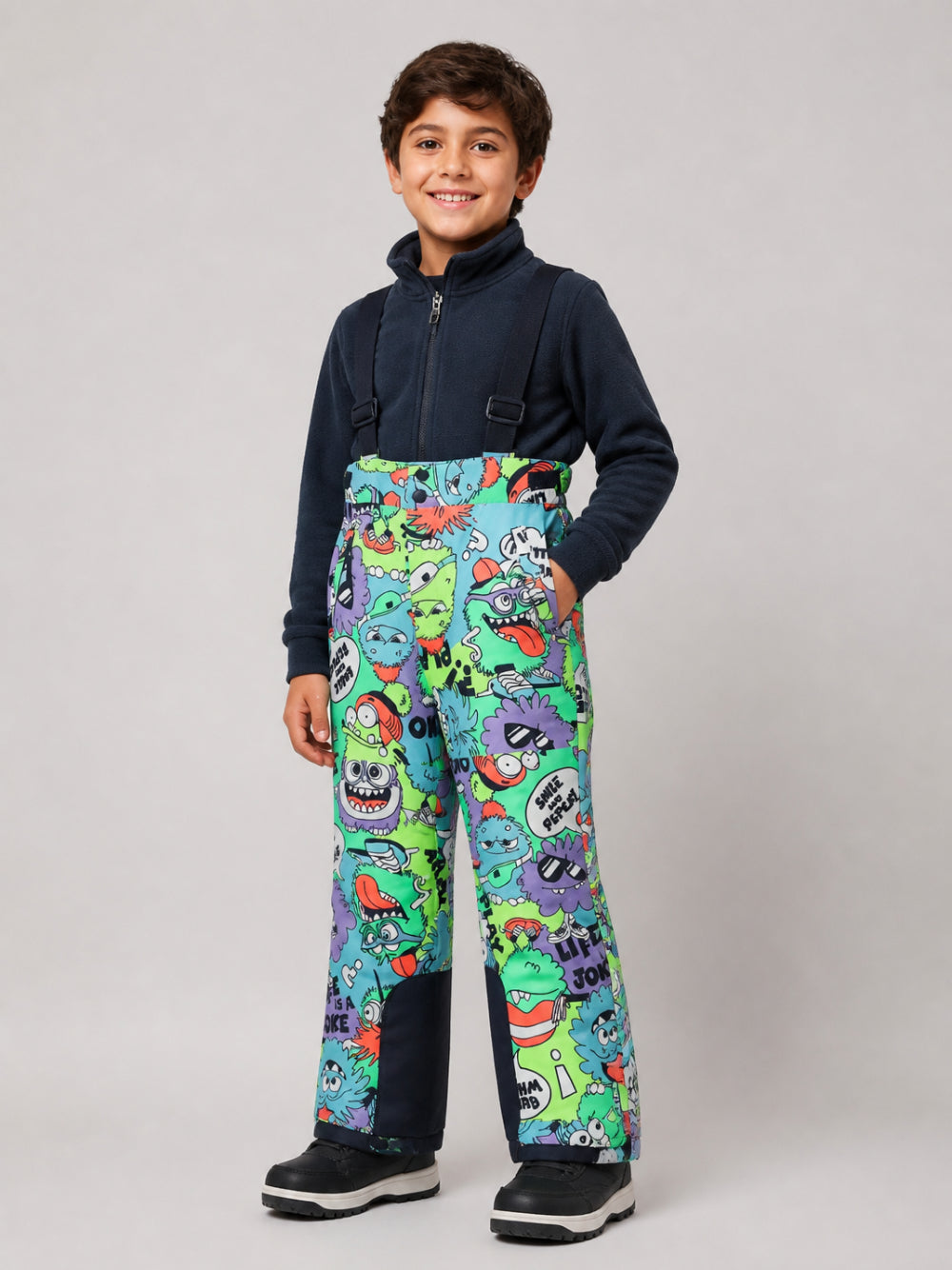 Tuta da neve per bambino Billieblush Kids multicolore con stampa grafica monster all-over U22454 Z41 BILLIEBLUSH KIDS 
