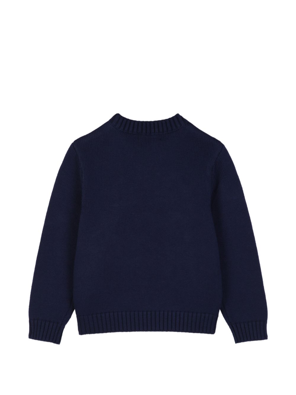 Maglione per bambino Billieblush Kids blu con scritta "Merry Rex-mas" U22464 85T BILLIEBLUSH KIDS 