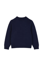 Maglione per bambino Billieblush Kids blu con scritta "Merry Rex-mas" U22464 85T BILLIEBLUSH KIDS 