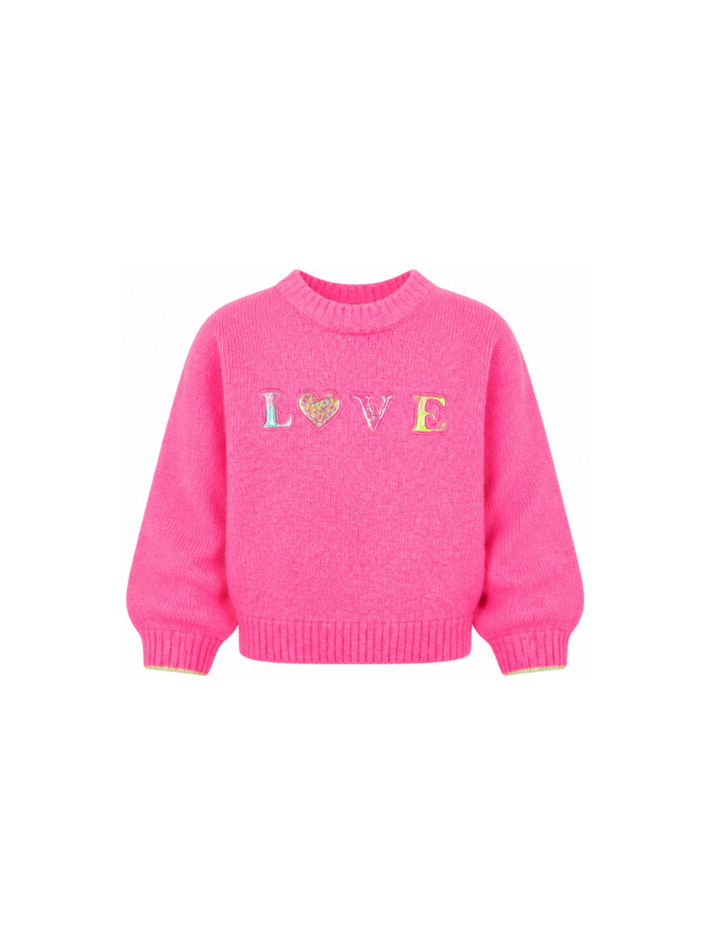 Maglione per bambina Billieblush Kids rosa con decorazione con paillettes U22467 47A BILLIEBLUSH KIDS 