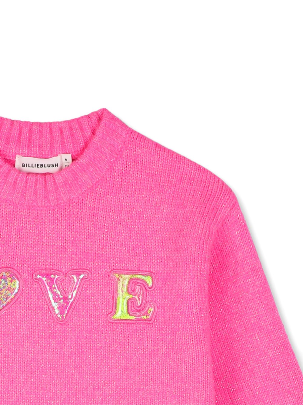Maglione per bambina Billieblush Kids rosa con decorazione con paillettes U22467 47A BILLIEBLUSH KIDS 