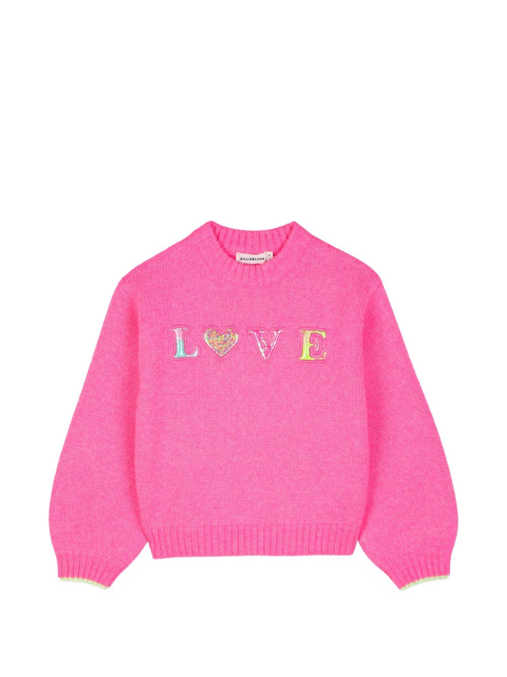 Maglione per bambina Billieblush Kids rosa con decorazione con paillettes U22467 47A BILLIEBLUSH KIDS 
