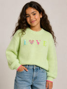 Maglione per bambina Billieblush Kids verde con decorazione con paillettes U22467 552 BILLIEBLUSH KIDS 