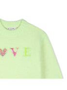 Maglione per bambina Billieblush Kids verde con decorazione con paillettes U22467 552 BILLIEBLUSH KIDS 