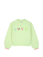 Maglione per bambina Billieblush Kids verde con decorazione con paillettes U22467 552 BILLIEBLUSH KIDS 