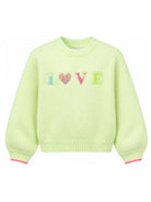 Maglione per bambina Billieblush Kids verde con decorazione con paillettes U22467 552 BILLIEBLUSH KIDS 