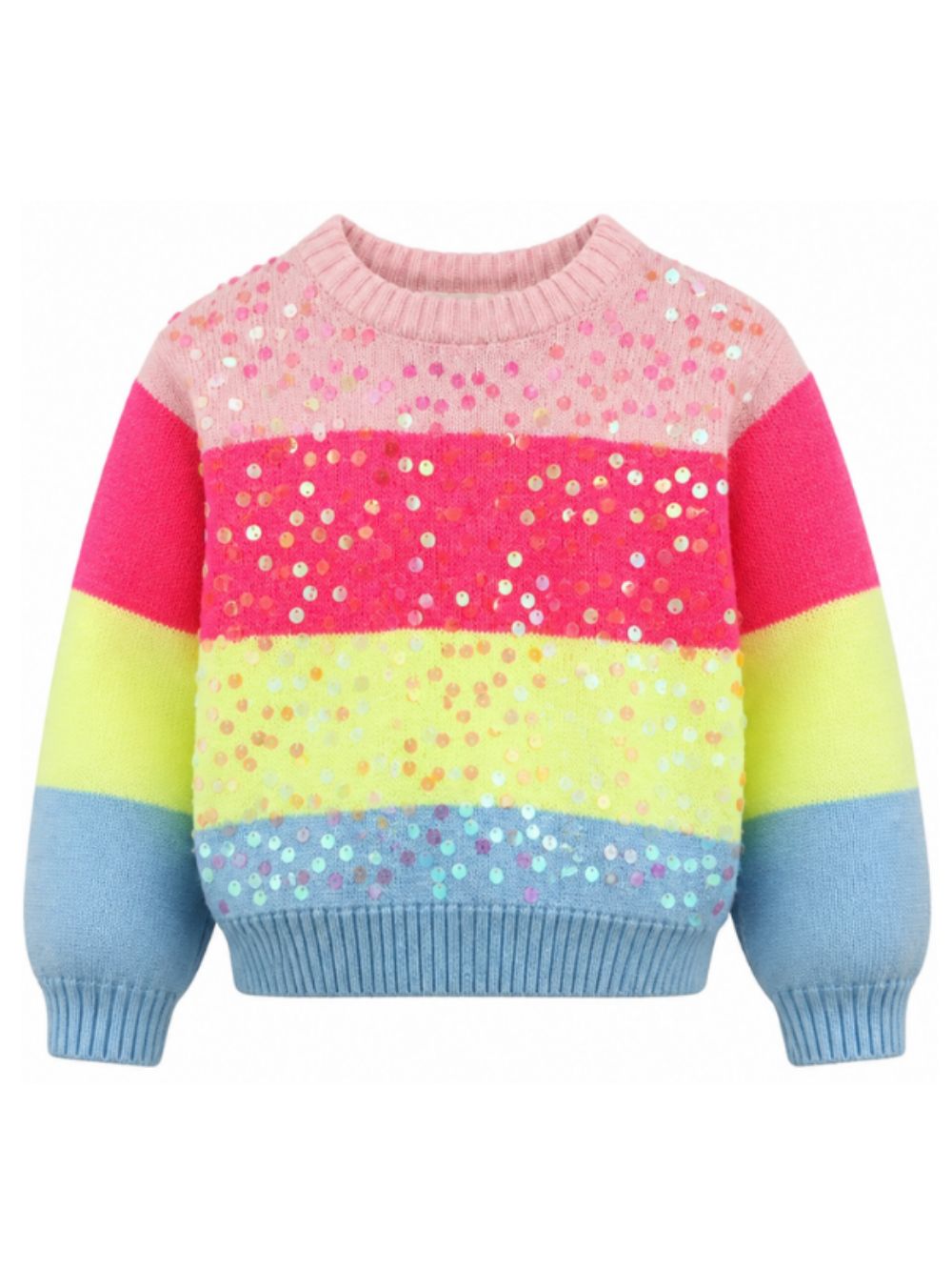 Maglione per bambina Billieblush Kids multicolore con design a righe orizzontali U22469 Z41 BILLIEBLUSH KIDS 