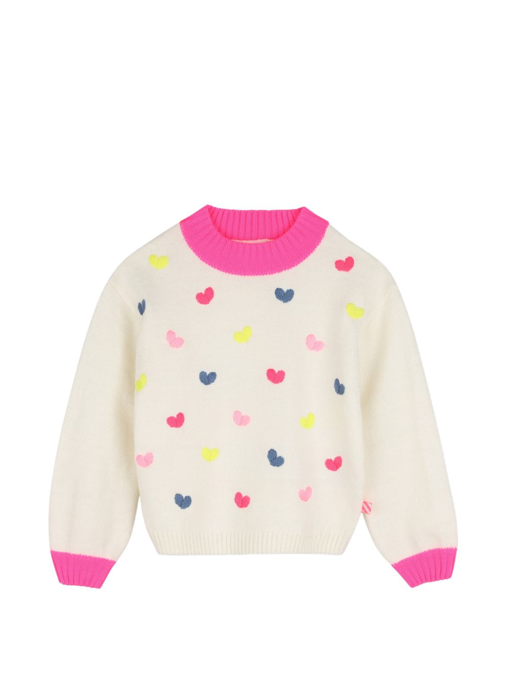 Maglione per bambina Billieblush Kids bianco con ricamo a cuore U22472 121 BILLIEBLUSH KIDS 