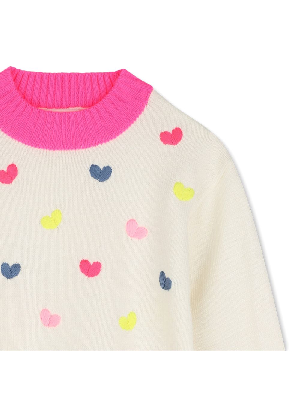 Maglione per bambina Billieblush Kids bianco con ricamo a cuore U22472 121 BILLIEBLUSH KIDS 