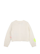 Cardigan per bambina Billieblush Kids bianco con lavorazione in maglia a coste U22473 121 BILLIEBLUSH KIDS 