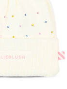 Cappello per bambina Billieblush Kids bianco con pompon e decorazioni glitter U22499 121 BILLIEBLUSH KIDS 