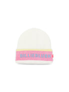 Cappello per bambina Billieblush Kids bianco con logo ricamato sul davanti U22502 121 BILLIEBLUSH KIDS 