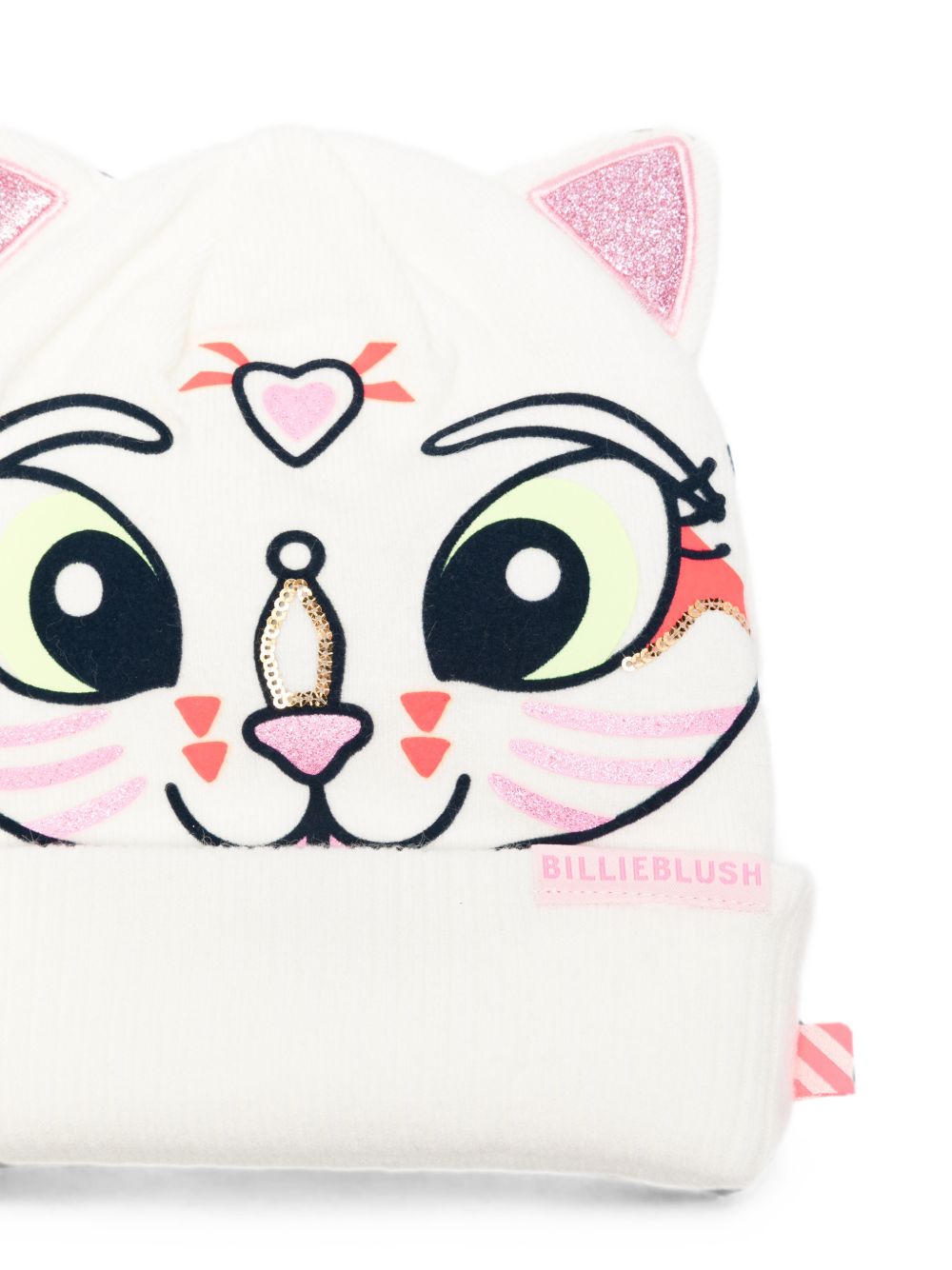 Cappello per bambina Billieblush Kids bianco con stampa grafica gatto sul davanti U22506 121 BILLIEBLUSH KIDS 