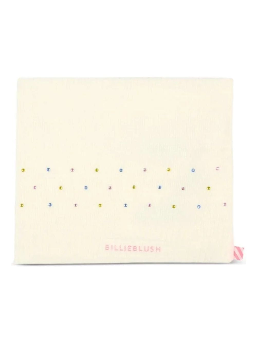 Scaldacollo per bambina Billieblush bianco con logo impreziosito da cristalli U22518 121 BILLIEBLUSH KIDS 