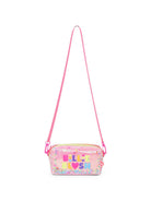 Borsa a spalla per bambina Billieblush Kids rosa con effetto iridescente U22528 47A BILLIEBLUSH KIDS 