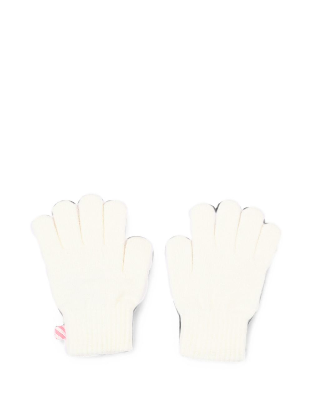 Guanti per bambina Billieblush Kids bianchi con logo ricamato U22541 121 BILLIEBLUSH KIDS 