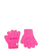 Guanti per neonata Billieblush Kids rosa con logo ricamato sul davanti U22541 47A BILLIEBLUSH KIDS 