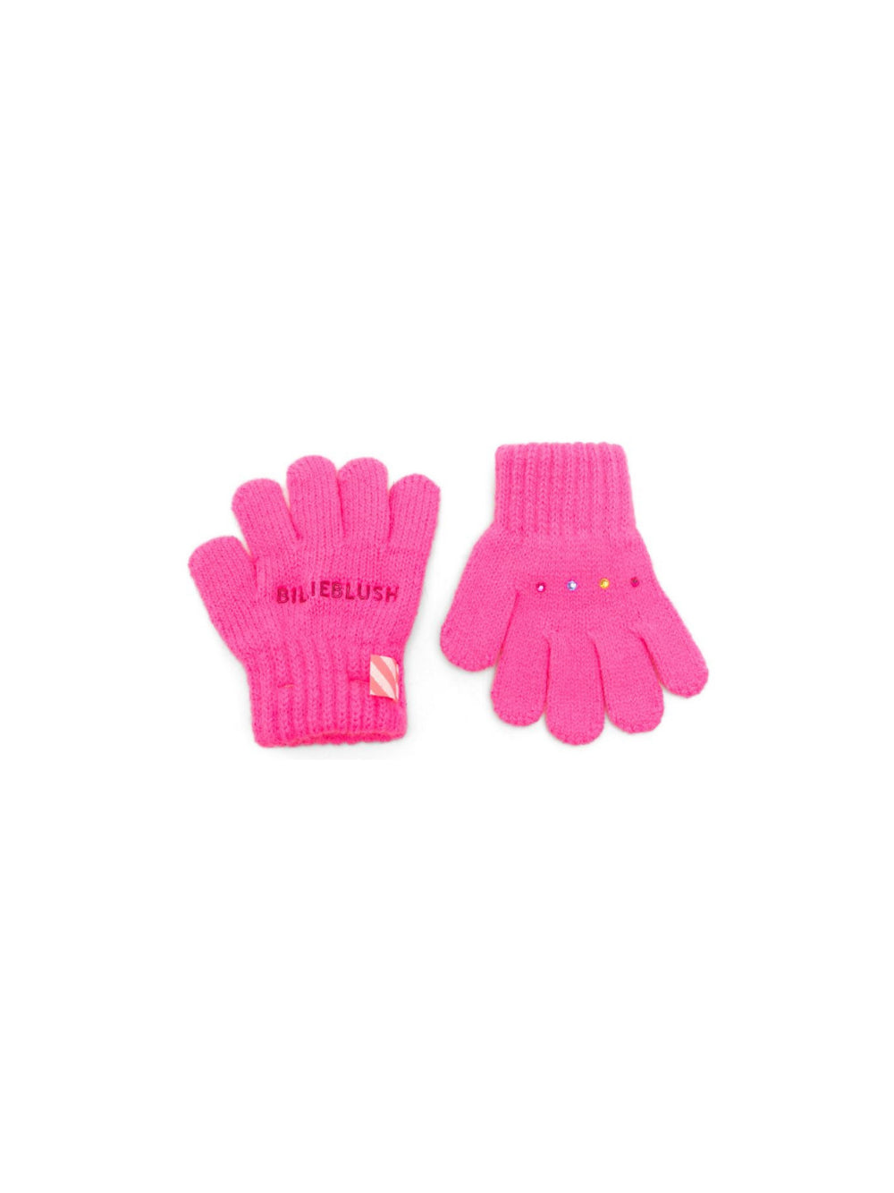 Guanti per neonata Billieblush Kids rosa con logo ricamato sul davanti U22541 47A BILLIEBLUSH KIDS 