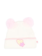 Berretto per neonata Billieblush Kids bianco con pompon U22547 121 BILLIEBLUSH KIDS 