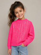 Maglione per bambina Billieblush Kids fucsia con decorazione con paillettes U22561 47A BILLIEBLUSH KIDS 