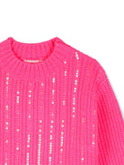 Maglione per bambina Billieblush Kids fucsia con decorazione con paillettes U22561 47A BILLIEBLUSH KIDS 