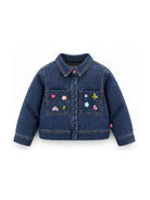 Camicia per bambina Billieblush Kids in denim con applicazioni U22562 Z22 BILLIEBLUSH KIDS 