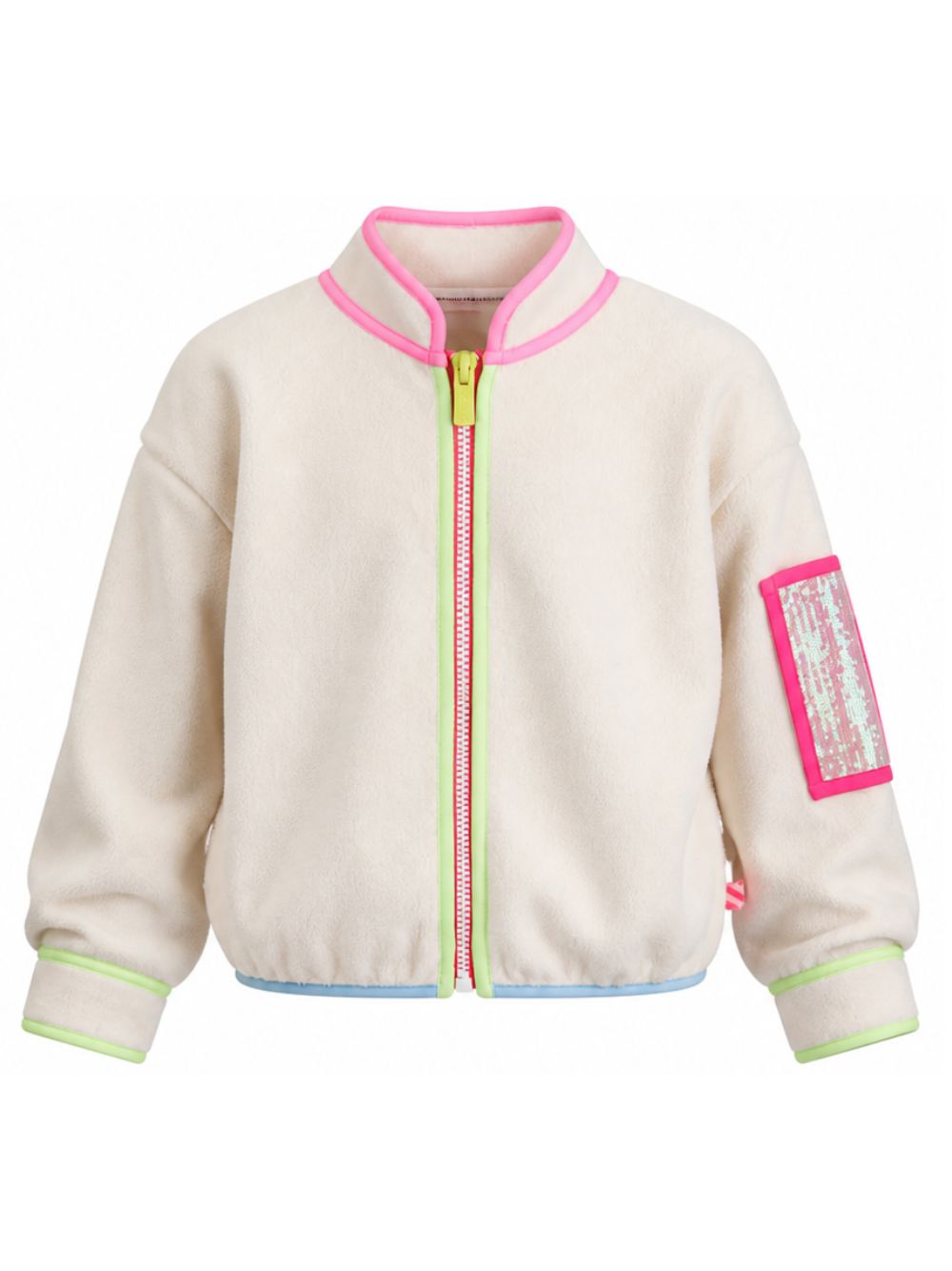 Felpa per bambina Billieblush Kids bianca con tasca patch impreziosita da paillettes U22565 243 BILLIEBLUSH KIDS 