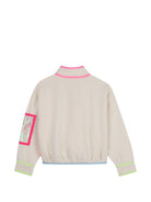 Felpa per bambina Billieblush Kids bianca con tasca patch impreziosita da paillettes U22565 243 BILLIEBLUSH KIDS 